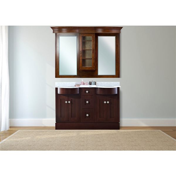 American Imaginations Milano Mirror - 62-in x 45.25-in - Wood - Brown