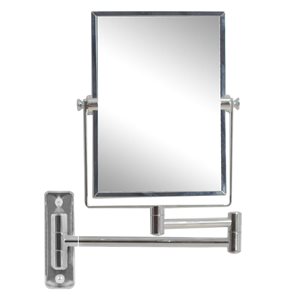 Miroir grossisant, 16,36" x 12,13", métal, chrome