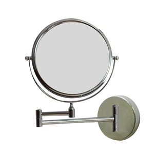 Miroir grossisant, 19,56" x 12,14", métal, chrome