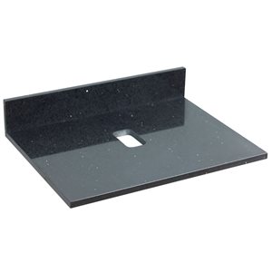 Dessus en quartz Xena Quartz, 24" x 18,3", noir