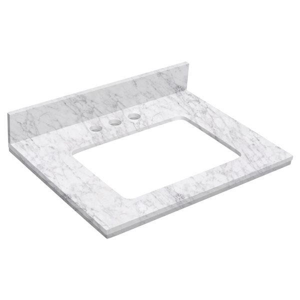 American Imaginations Elite Marble Top - 23.75-in x 18.25-in - White