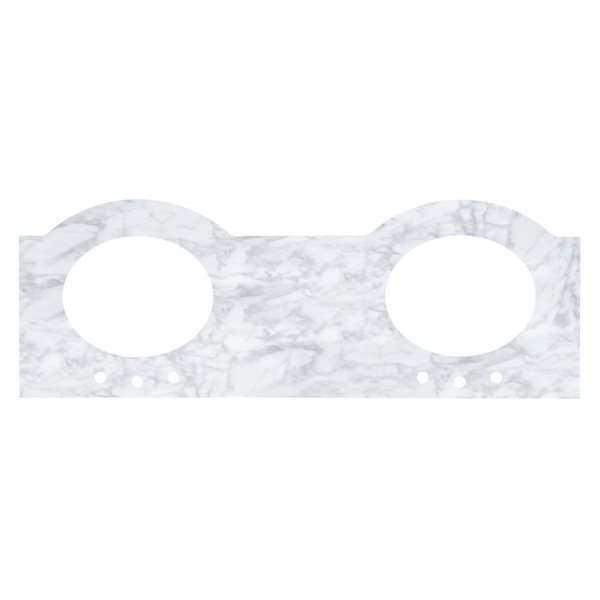 American Imaginations Tiffany Marble Top - 61.8-in x 23.8-in - White