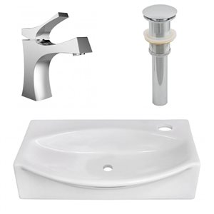 American Imaginations Above Counter Vessel Set - 16.5" x 30" - White