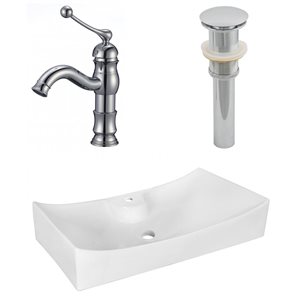 American Imaginations Above Counter Vessel Set - 26.25" x 30" - White