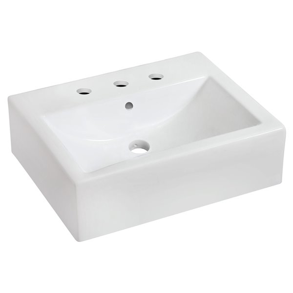 American Imaginations Wall Mount Vessel Set - 20.25-in x 34.5-in - White