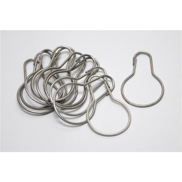 Frost Shower Curtain Hooks - 12-Pack 1144-501L