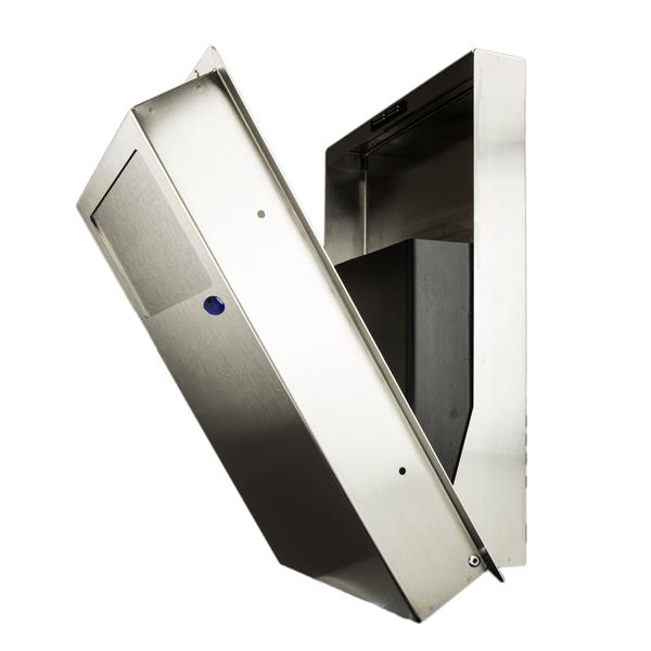 Distributeur Mural De Protections Hygiéniques IYNI - 2 Colonnes, Acier Inox, Pour écoles, Entreprises, Lieux Publics