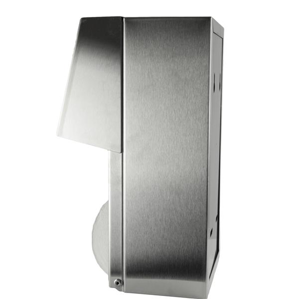 Roll toilet tissue dispenser made of stainless steel bright finish