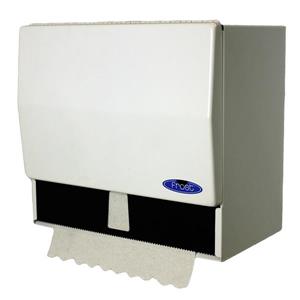 Distributeurs d'essuie-mains à plis simples/rouleau, blanc