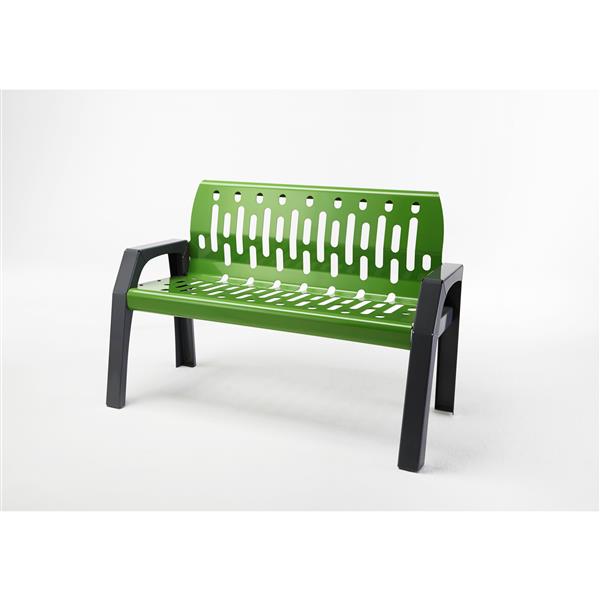 Banc en acier Stream, 4 pi, vert