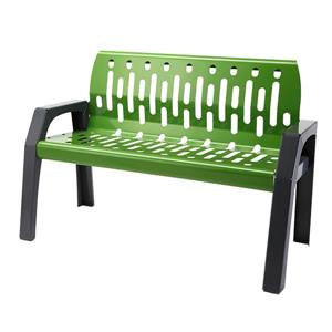 Frost Stream Steel Bench - 4-ft - Green