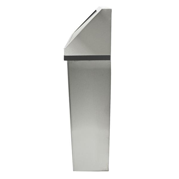 Frost Products Wall Mounted Waste Receptacle Brushed Stainless Steel 33-in x 15.75-in