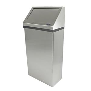 Frost Products Wall Mounted Waste Receptacle Brushed Stainless Steel 33-in x 15.75-in