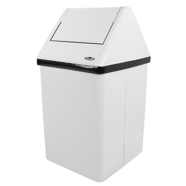 Frost White Swing Top Waste Receptacle