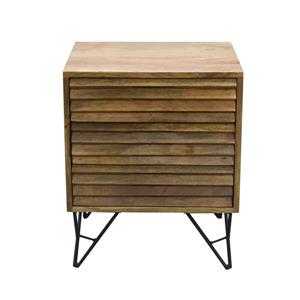 CDI Furniture Shutter Nightstand - 18" x 22" - Wood - Natural