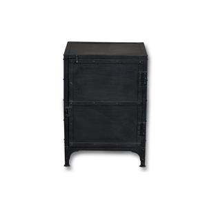 CDI Furniture Industrial Nightstand - 17" x 27" - Wood - Black