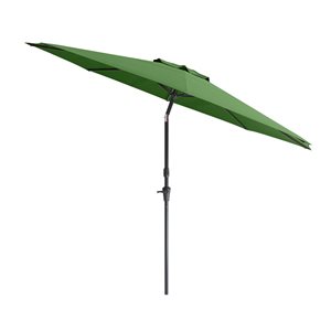 CorLiving 10ft UV and Wind Resistant Tilting Patio Umbrella in Forest Green