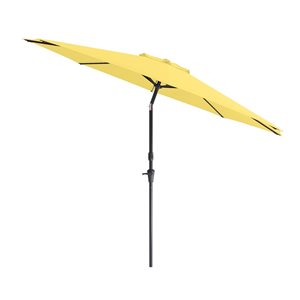 CorLiving 10ft UV and Wind Resistant Tilting Patio Umbrella in Yellow