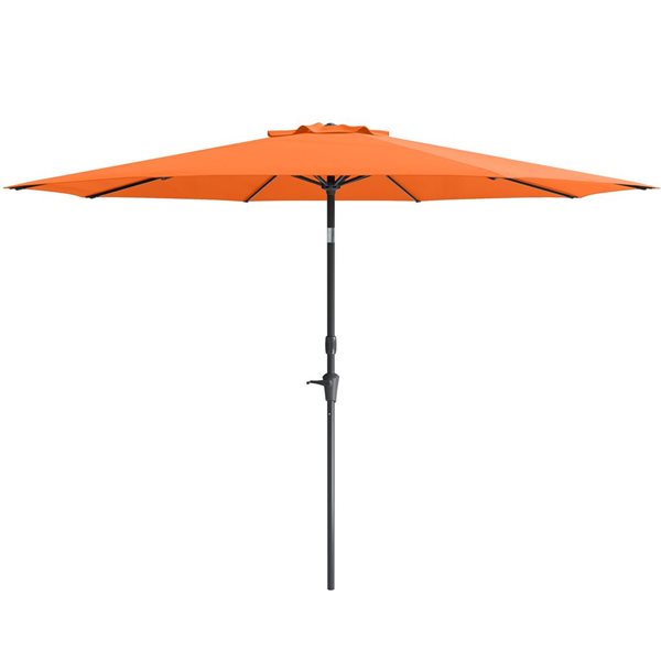 CorLiving 10ft UV and Wind Resistant Tilting Patio Umbrella in Orange