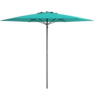 CorLiving Parasol de plage de 7,5 pieds résistant aux UV et au vent en bleu turquoise