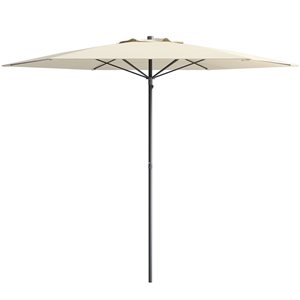 CorLiving 7.5ft UV and Wind Resistant Beach Umbrella in Warm White