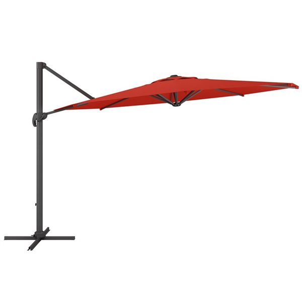 Corliving Deluxe Offset Patio Umbrella Crimson Red Ppu 580 U Rona