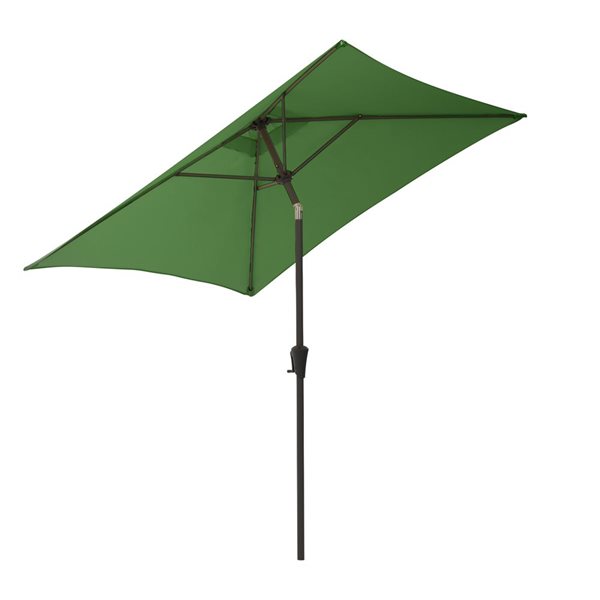 CorLiving 300-Series 9ft Square Tilting Patio Umbrella in Forest Green