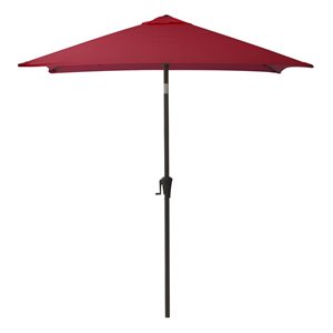 CorLiving 300-Series 9ft Square Tilting Patio Umbrella in Wine Red