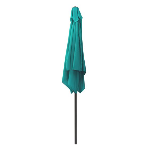 CorLiving 300-Series 9ft Square Tilting Patio Umbrella in Turquoise Blue