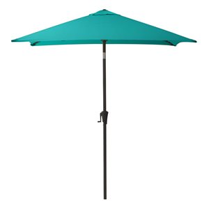 CorLiving 300-Series 9ft Square Tilting Patio Umbrella in Turquoise Blue