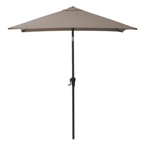 CorLiving 300-Series 9ft Square Tilting Patio Umbrella in Sand Grey