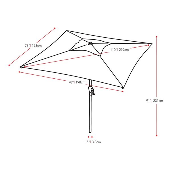 Corliving Square Patio Umbrella Lime Green Ppu 340 U Rona