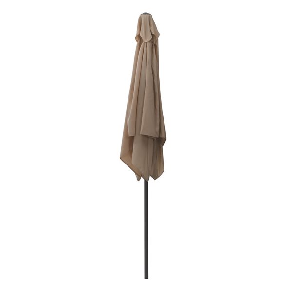 CorLiving Parasol de patio inclinable carré de 9 pieds de la série 300 en brun sable