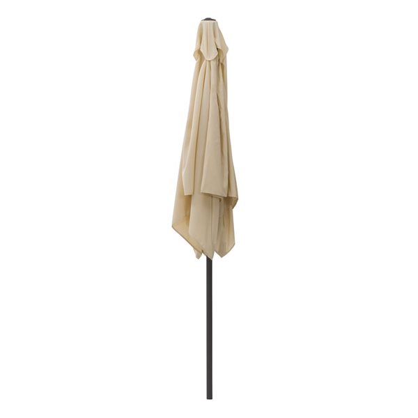 CorLiving 300-Series 9ft Square Tilting Patio Umbrella in Warm White