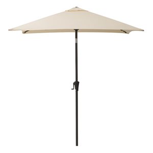 CorLiving 300-Series 9ft Square Tilting Patio Umbrella in Warm White