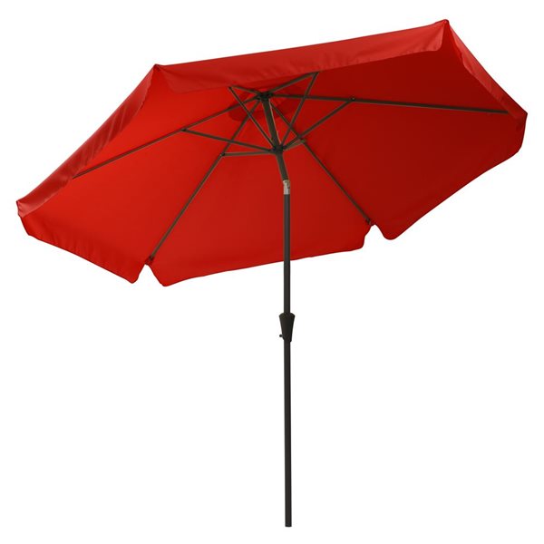 CorLiving Parasol de patio inclinable de 10 pieds en rouge cramoisi