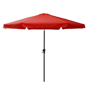 CorLiving Parasol de patio inclinable de 10 pieds en rouge cramoisi