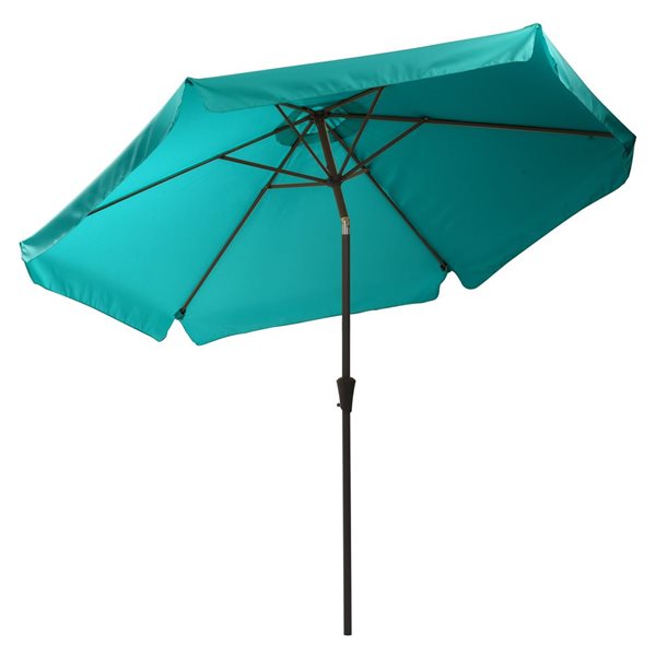 Corliving Tilt G Patio Umbrella, Turquoise Outdoor Umbrella