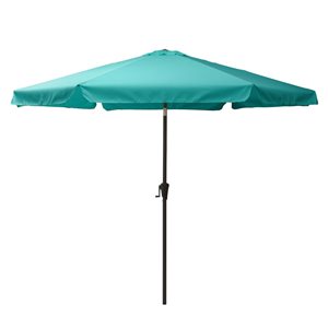 CorLiving Parasol de patio inclinable de 10 pieds en bleu turquoise