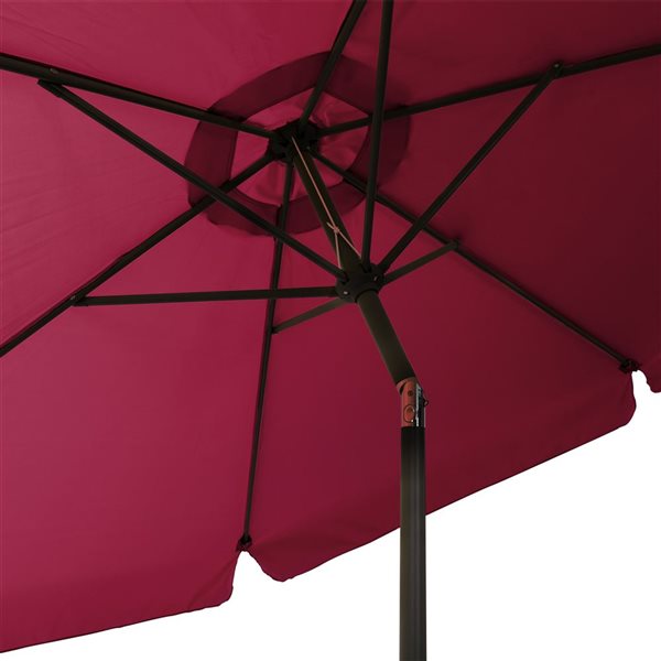 CorLiving 10Ft Tilting Patio Umbrella in Wine Red