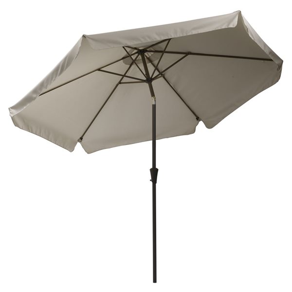 CorLiving Parasol de patio inclinable de 10 pieds en gris sable