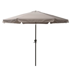 CorLiving Parasol de patio inclinable de 10 pieds en gris sable