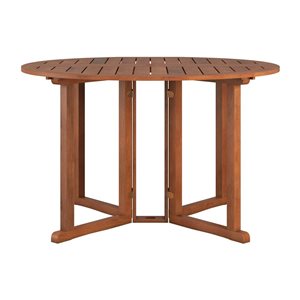 CorLiving Miramar Outdoor Hardwood Dining Table - Brown