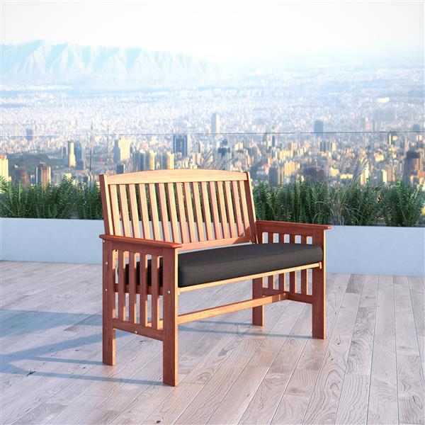 CorLiving Cinnamon Brown Hardwood Outdoor Bench