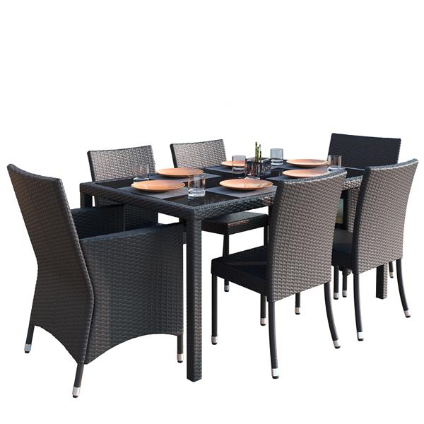 Corliving Outdoor Dining Set 7 Pieces Charcoal - Rona Canada Outdoor Patio Furniture Corliving Outdoor Dining Set 7 Pieces Charcoal - Rona Canada Outdoor Patio Furniture