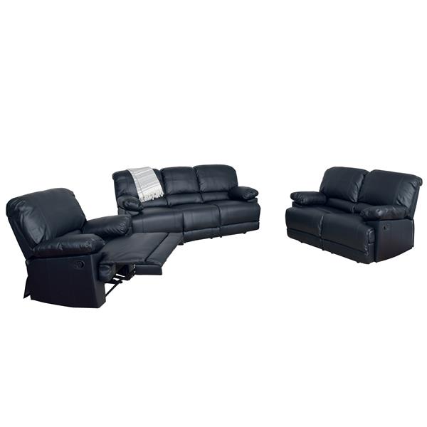 Corliving Bonded Leather Reclining Sofa, Modern Leather Reclining Sofa Canada