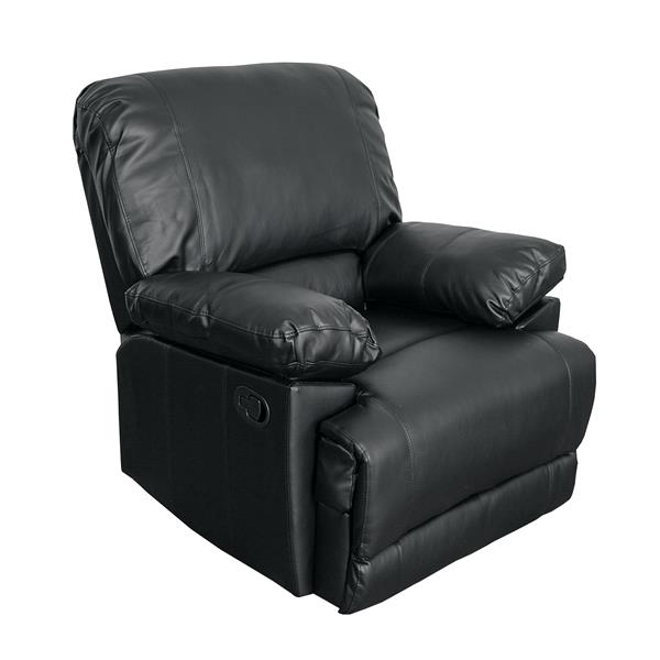 Corliving Bonded Leather Reclining, Modern Black Leather Recliner Chair
