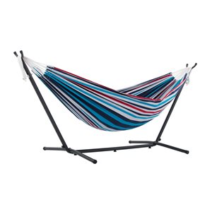 Vivere Combo - Double Denim Hammock with Stand (9ft)