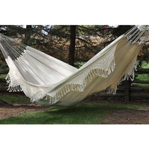 Vivere Brazilian Style Double Deluxe Hammock - Natural - 12-ft