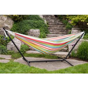 Vivere Double Polyester Hammock with Stand